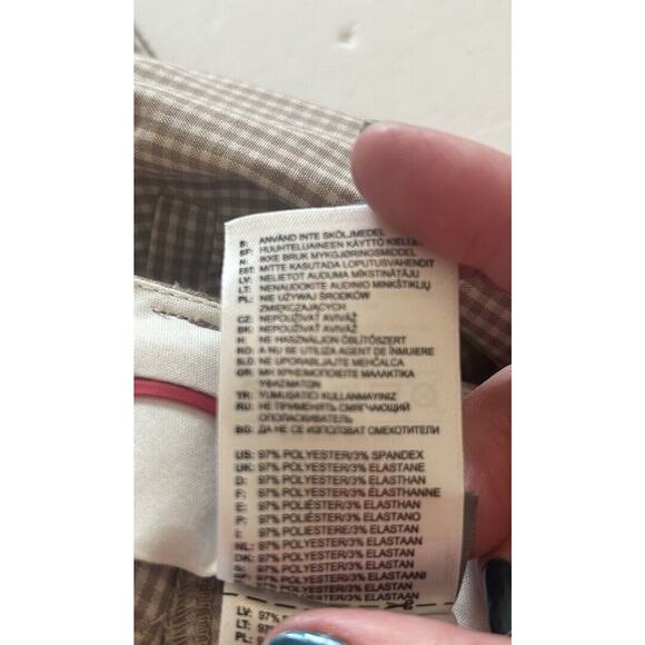 Adidas Adipure Men’s Golf Pants 34x32 Brown White Check Performance Flat Front‎ - Picture 3 of 10